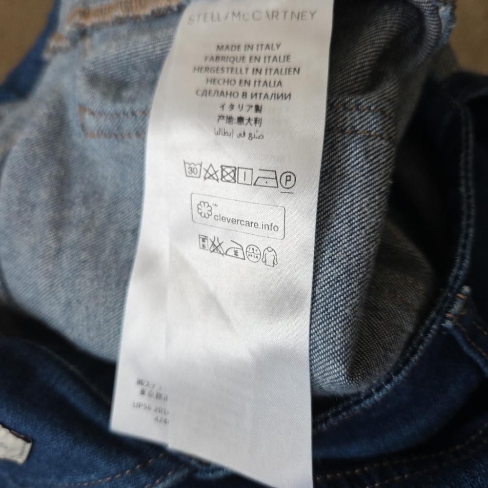 NEW STELLA MCCARTNEY women kick flare overalls in blue Italy 40 US Medium - Picture 9 of 10